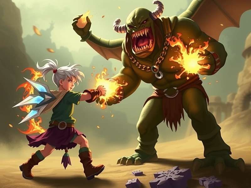 Real-time Combat in Pepper Quest Supreme Pepper Quest Supreme combat scene showing character using spice powers against monster