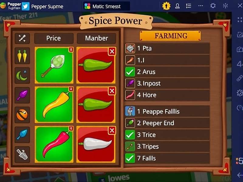 Indian Player Strategies for Pepper Quest Supreme Pepper Quest Supreme player guide showing spice power combinations and farming locations